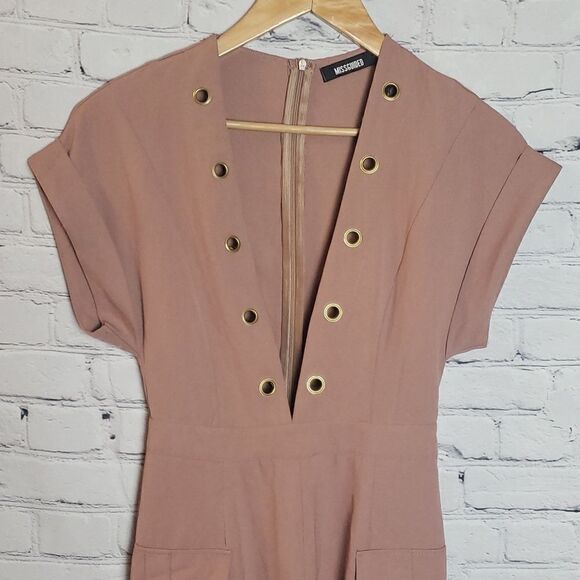 Misguided Tan Jumpsuit - Picture 2 of 4